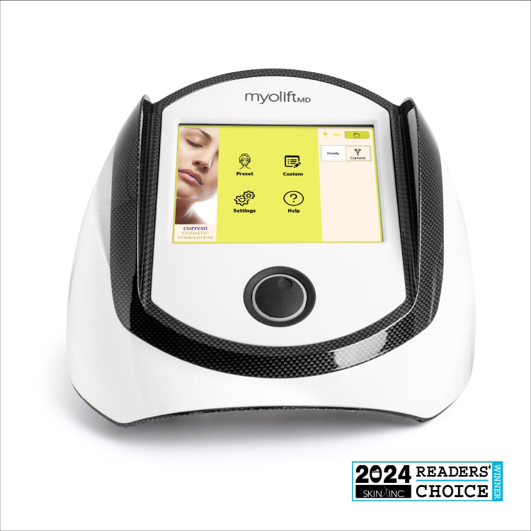 MyoLift microcurrent facial device used at South County Microspa